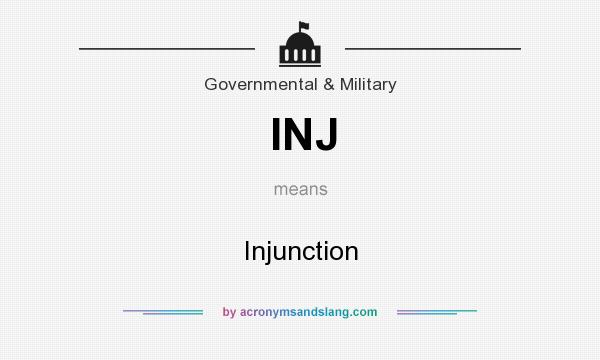 What does INJ mean? It stands for Injunction