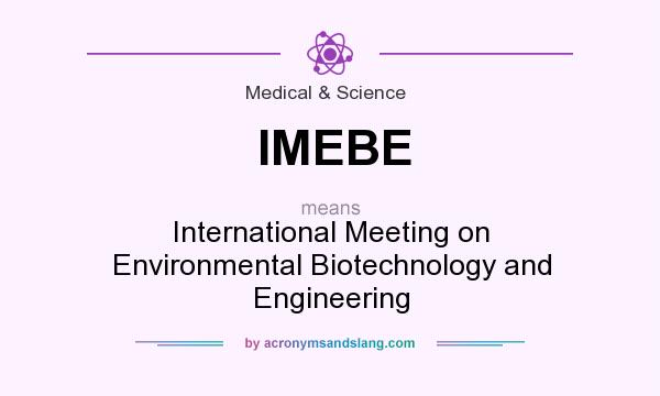 What does IMEBE mean? It stands for International Meeting on Environmental Biotechnology and Engineering