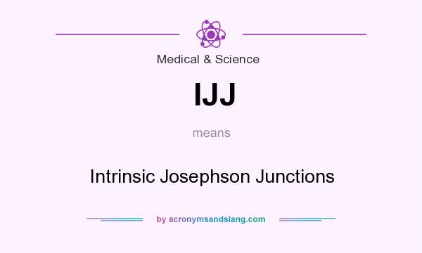 What does IJJ mean? It stands for Intrinsic Josephson Junctions