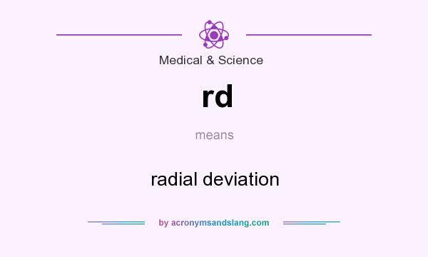 What does rd mean? It stands for radial deviation