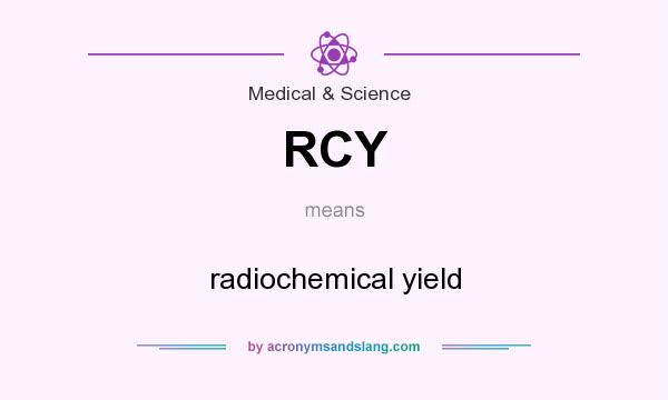 What does RCY mean? It stands for radiochemical yield