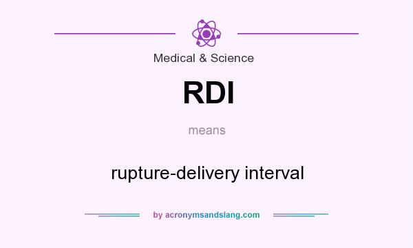 What does RDI mean? It stands for rupture-delivery interval