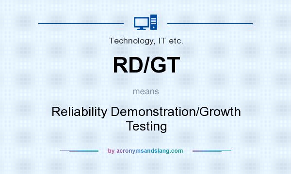 What does RD/GT mean? It stands for Reliability Demonstration/Growth Testing