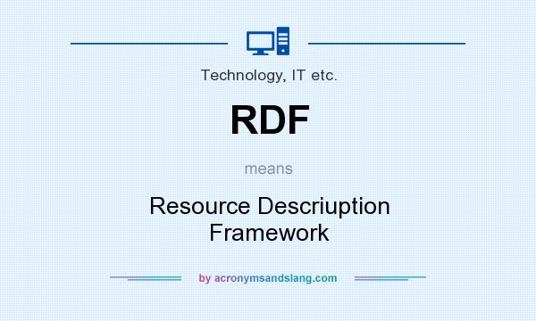 What does RDF mean? It stands for Resource Descriuption Framework