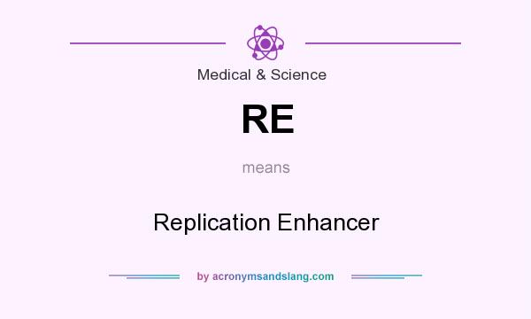 What does RE mean? It stands for Replication Enhancer