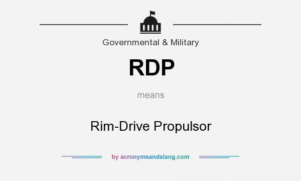 What does RDP mean? It stands for Rim-Drive Propulsor