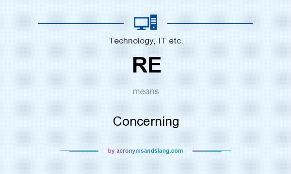 What does RE mean? It stands for Concerning