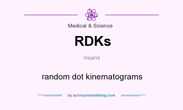 What does RDKs mean? It stands for random dot kinematograms