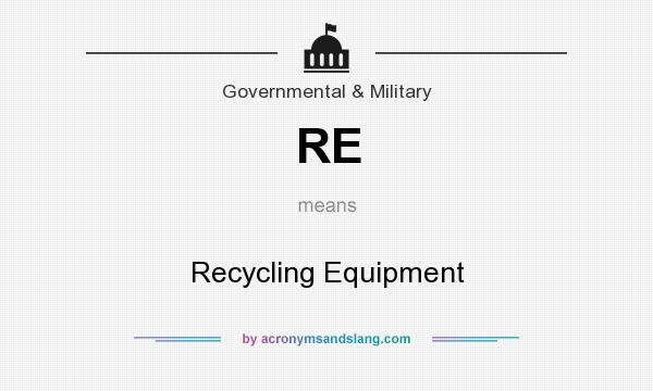 What does RE mean? It stands for Recycling Equipment
