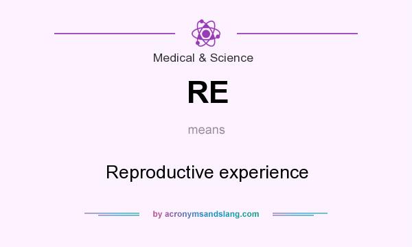 What does RE mean? It stands for Reproductive experience