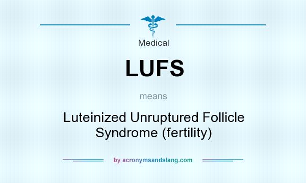 What does LUFS mean? It stands for Luteinized Unruptured Follicle Syndrome (fertility)