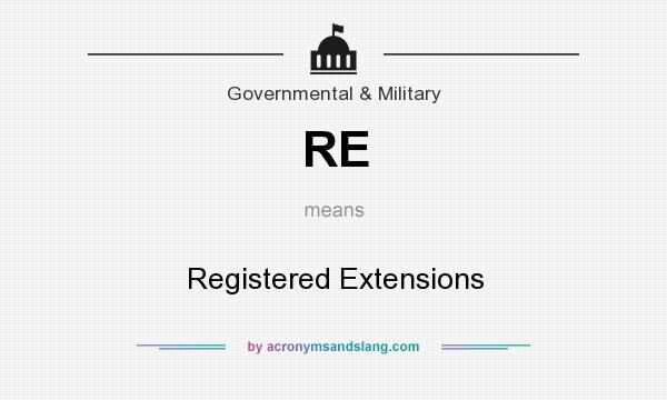 What does RE mean? It stands for Registered Extensions
