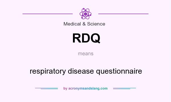 What does RDQ mean? It stands for respiratory disease questionnaire