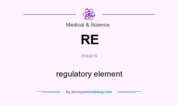What does RE mean? It stands for regulatory element