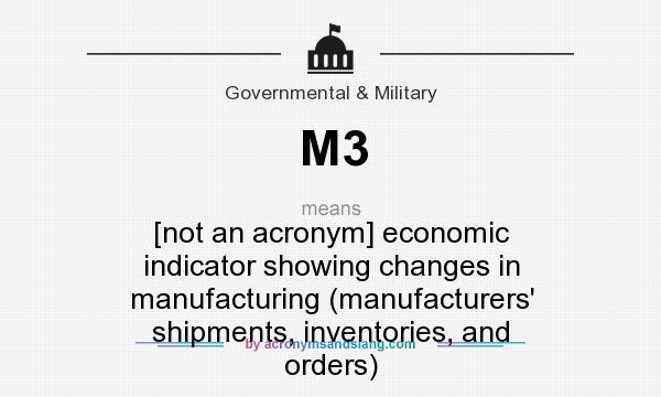 What does M3 mean? It stands for [not an acronym] economic indicator showing changes in manufacturing (manufacturers` shipments, inventories, and orders)