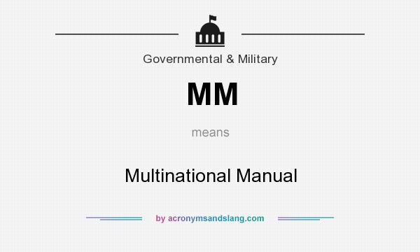 What does MM mean? It stands for Multinational Manual