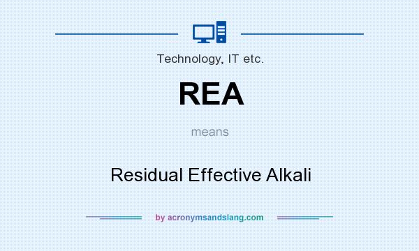 What does REA mean? It stands for Residual Effective Alkali