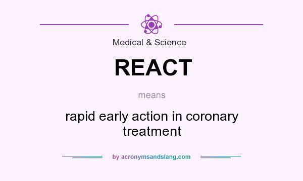 What does REACT mean? It stands for rapid early action in coronary treatment