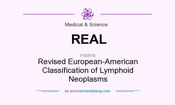 What does REAL mean? It stands for Revised European-American Classification of Lymphoid Neoplasms