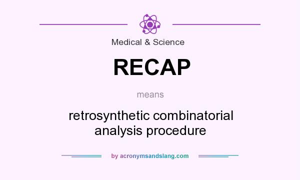 What does RECAP mean? It stands for retrosynthetic combinatorial analysis procedure