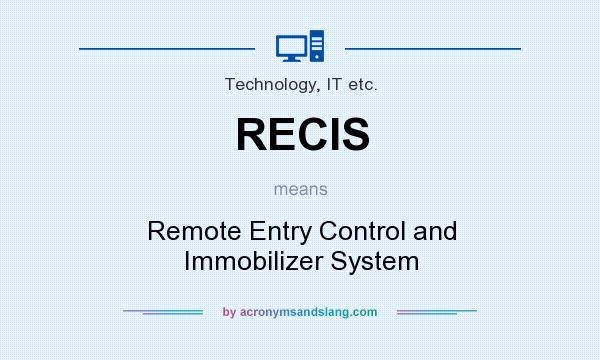 What does RECIS mean? It stands for Remote Entry Control and Immobilizer System