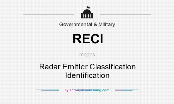 What does RECI mean? It stands for Radar Emitter Classification Identification