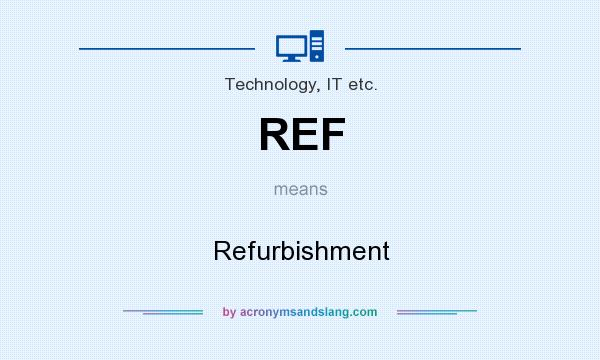 What does REF mean? It stands for Refurbishment