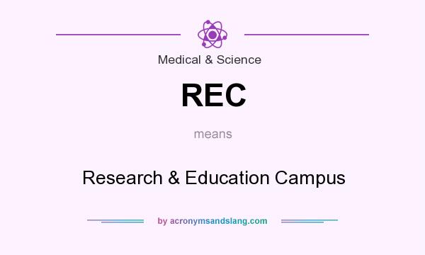 What does REC mean? It stands for Research & Education Campus