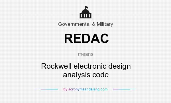 What does REDAC mean? It stands for Rockwell electronic design analysis code