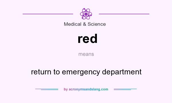 What does red mean? It stands for return to emergency department