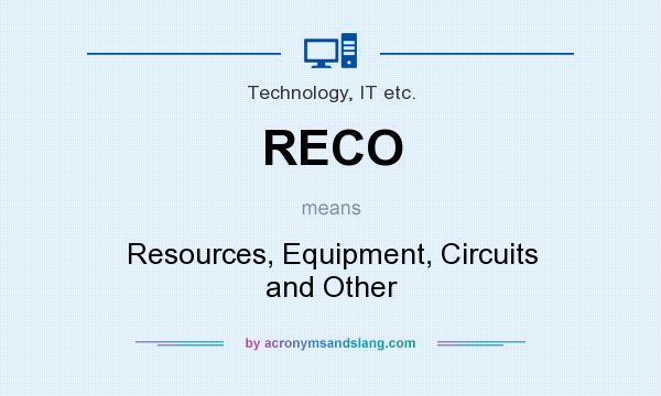 What does RECO mean? It stands for Resources, Equipment, Circuits and Other