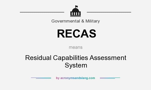 What does RECAS mean? It stands for Residual Capabilities Assessment System