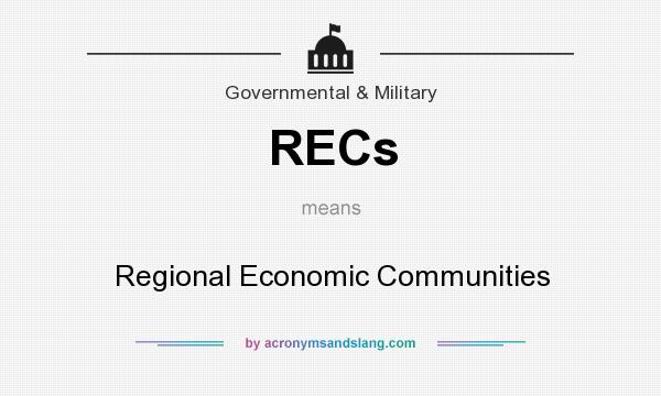 What does RECs mean? It stands for Regional Economic Communities