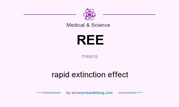 What does REE mean? It stands for rapid extinction effect