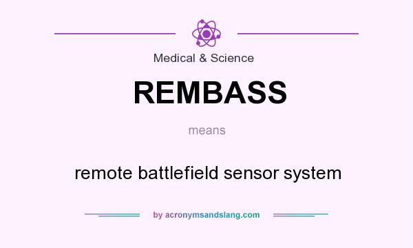 What does REMBASS mean? It stands for remote battlefield sensor system