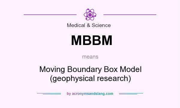 What does MBBM mean? It stands for Moving Boundary Box Model (geophysical research)