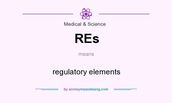 What does REs mean? It stands for regulatory elements