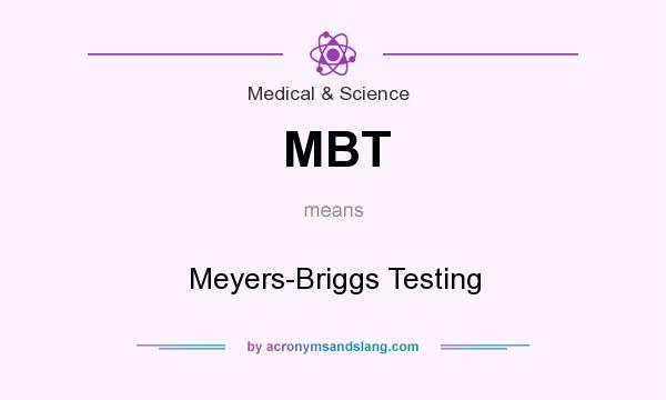 What does MBT mean? It stands for Meyers-Briggs Testing