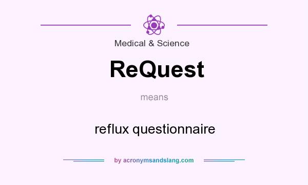 What does ReQuest mean? It stands for reflux questionnaire