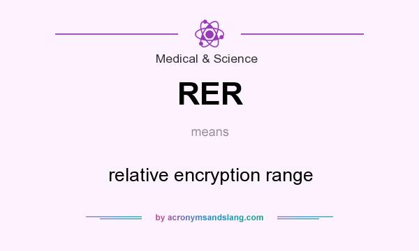 What does RER mean? It stands for relative encryption range