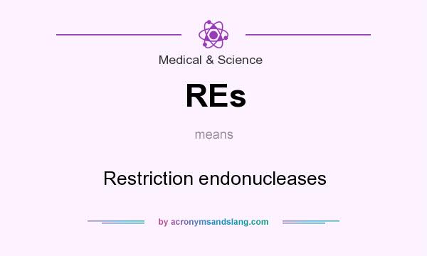 What does REs mean? It stands for Restriction endonucleases