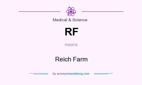 What does RF mean? It stands for Reich Farm