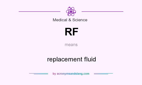 What does RF mean? It stands for replacement fluid