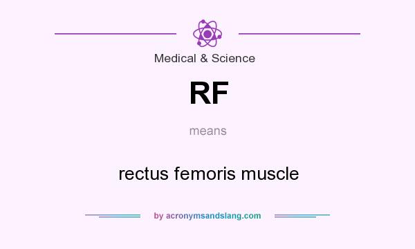 What does RF mean? It stands for rectus femoris muscle