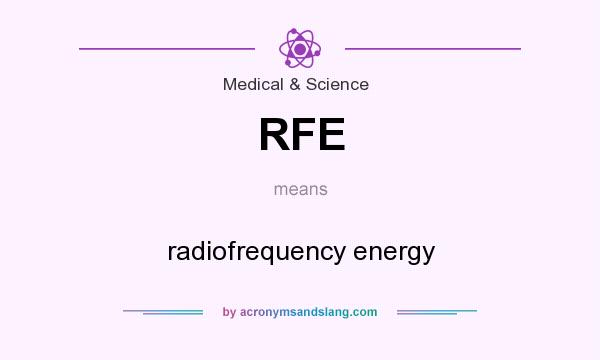 What does RFE mean? It stands for radiofrequency energy