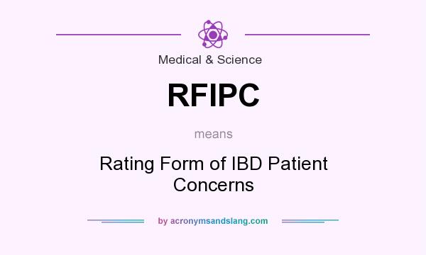 What does RFIPC mean? It stands for Rating Form of IBD Patient Concerns