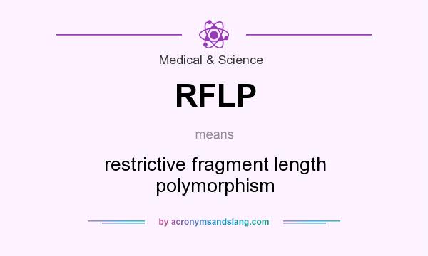 What does RFLP mean? It stands for restrictive fragment length polymorphism