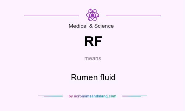 What does RF mean? It stands for Rumen fluid