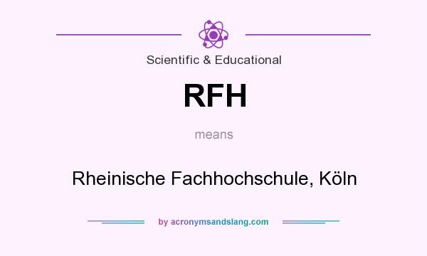 What does RFH mean? It stands for Rheinische Fachhochschule, Köln