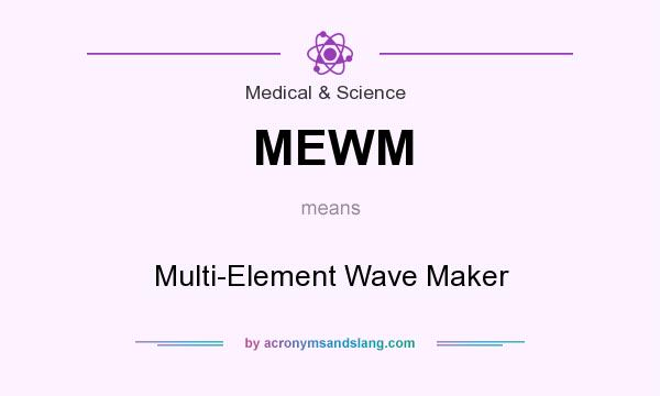 What does MEWM mean? It stands for Multi-Element Wave Maker